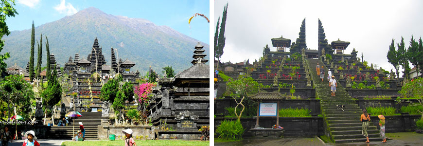 アグン山とブサキ寺院