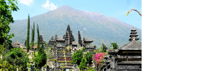 ブサキ寺院とアグン山